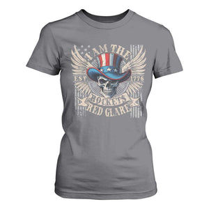 Funny 4th Of July Patriotic Skull T Shirt For Women I Am The Rockets Red Glare EST 1776 TS11 Charcoal Print Your Wear
