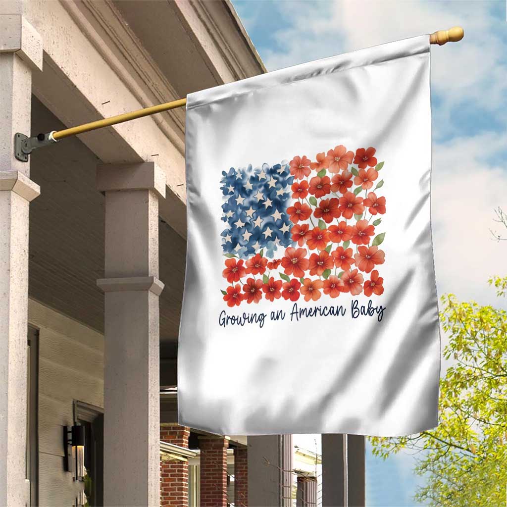 Funny 4th Of July Pregnancy Announcement Garden Flag Growing An American Baby USA Flag Flowers TS11 Print Your Wear