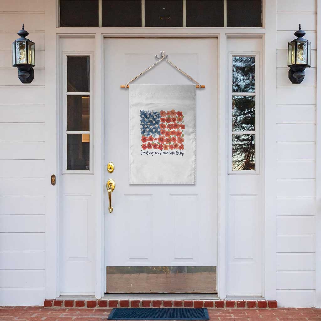 Funny 4th Of July Pregnancy Announcement Garden Flag Growing An American Baby USA Flag Flowers TS11 Print Your Wear