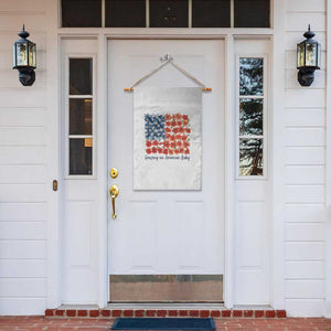 Funny 4th Of July Pregnancy Announcement Garden Flag Growing An American Baby USA Flag Flowers TS11 Print Your Wear