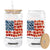 Funny 4th Of July Pregnancy Announcement Glass Can Growing An American Baby USA Flag Flowers TS11 White Print Your Wear