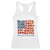 Funny 4th Of July Pregnancy Announcement Racerback Tank Top Growing An American Baby USA Flag Flowers TS11 White Print Your Wear