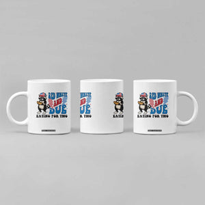 Funny 4th Of July Pregnancy Announcement Racoon Coffee Mug Red White And Due Eating For Two TS11 Print Your Wear