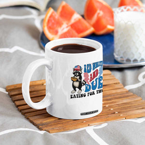 Funny 4th Of July Pregnancy Announcement Racoon Coffee Mug Red White And Due Eating For Two TS11 Print Your Wear