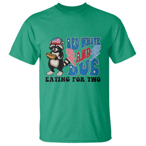 Funny 4th Of July Pregnancy Announcement Racoon T Shirt Red White And Due Eating For Two TS11 Irish Green Print Your Wear