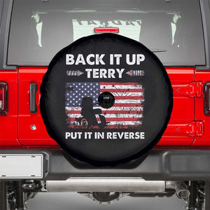 Funny 4th Of July Spare Tire Cover Back Up Terry Put It In Reverse Firework TS02 Black Print Your Wear