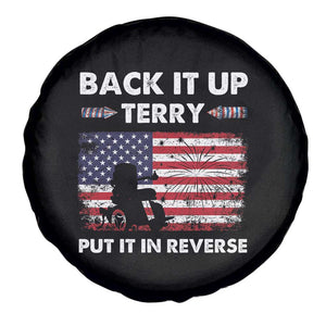 Funny 4th Of July Spare Tire Cover Back Up Terry Put It In Reverse Firework TS02 Print Your Wear