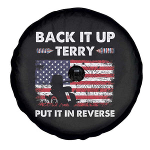 Funny 4th Of July Spare Tire Cover Back Up Terry Put It In Reverse Firework TS02 Print Your Wear