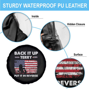 Funny 4th Of July Spare Tire Cover Back Up Terry Put It In Reverse Firework TS02 Print Your Wear