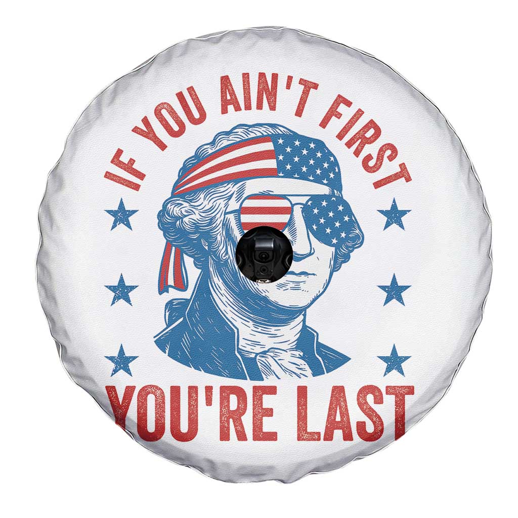 Funny 4th Of July Spare Tire Cover George Washington Stay Strapped Or Get Clapped TS10 Print Your Wear