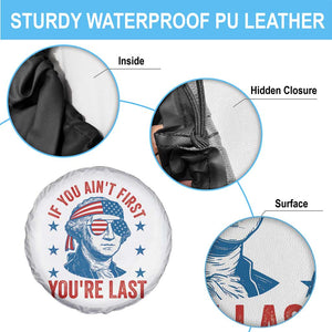 Funny 4th Of July Spare Tire Cover George Washington Stay Strapped Or Get Clapped TS10 Print Your Wear