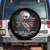 Funny 4th Of July Spare Tire Cover George Washington Stay Strapped Or Get Clapped USA Flag TS10 No hole Black Print Your Wear