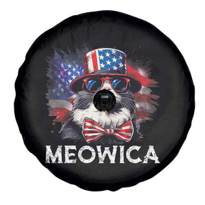 Funny 4th Of July Spare Tire Cover Meowica American Flag USA Cat TS11 Print Your Wear