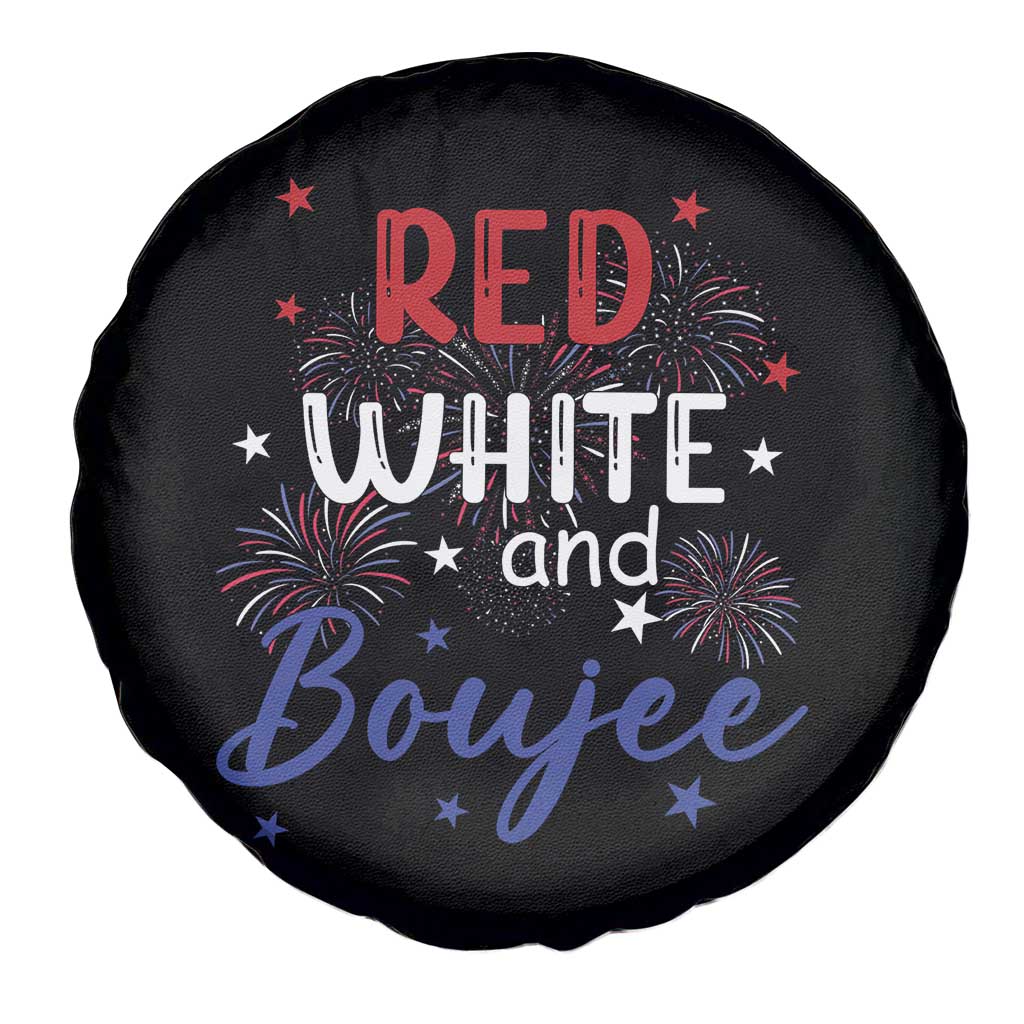 Funny 4th Of July Spare Tire Cover Red White And Boujee Fireworks Retro America TS02 Print Your Wear