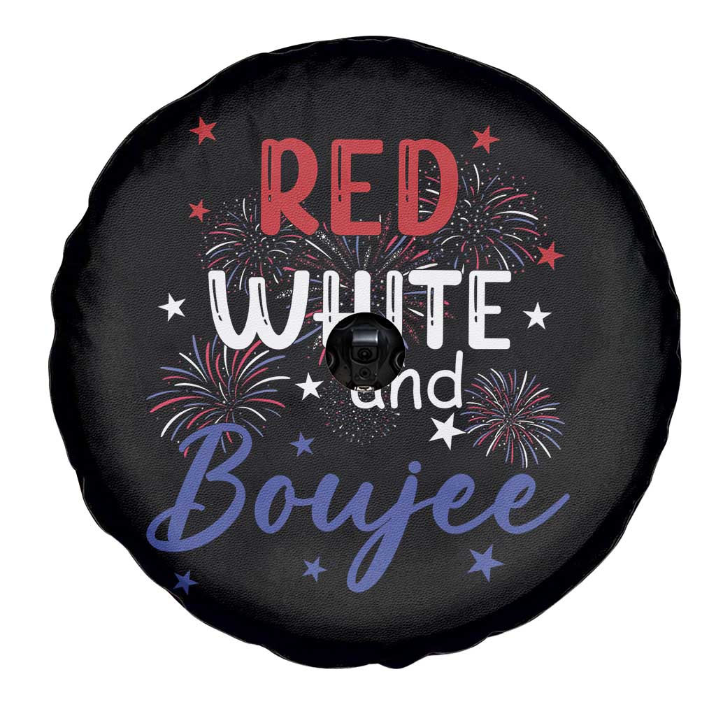 Funny 4th Of July Spare Tire Cover Red White And Boujee Fireworks Retro America TS02 Print Your Wear