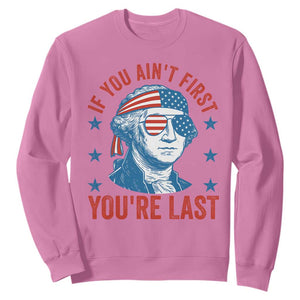 Funny 4th Of July Sweatshirt George Washington Stay Strapped Or Get Clapped TS10 Azalea Print Your Wear