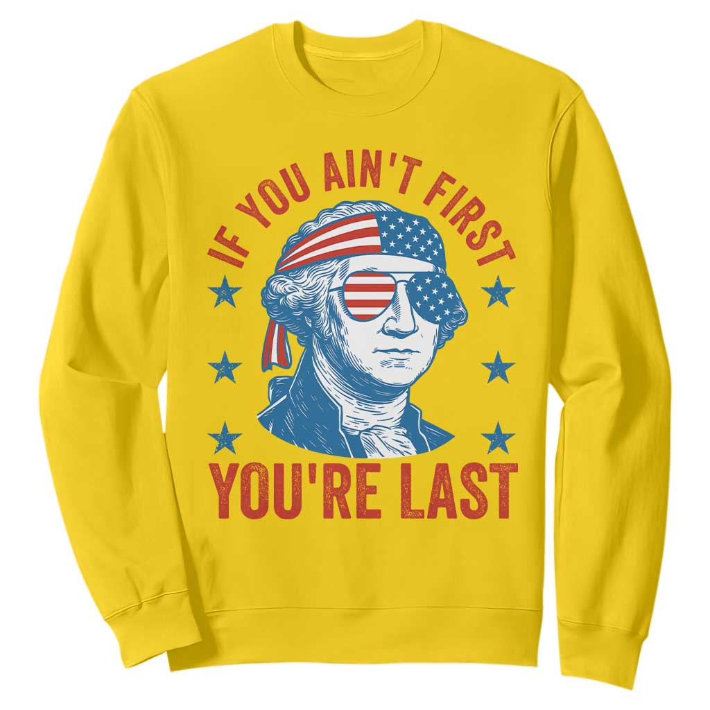 Funny 4th Of July Sweatshirt George Washington Stay Strapped Or Get Clapped TS10 Daisy Print Your Wear