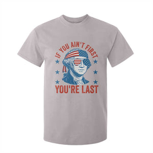 Funny 4th Of July T Shirt For Kid George Washington Stay Strapped Or Get Clapped TS10 Ice Gray Print Your Wear