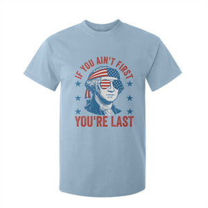 Funny 4th Of July T Shirt For Kid George Washington Stay Strapped Or Get Clapped TS10 Light Blue Print Your Wear