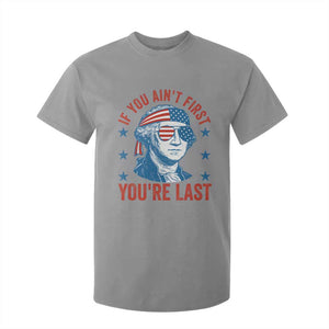 Funny 4th Of July T Shirt For Kid George Washington Stay Strapped Or Get Clapped TS10 Sport Gray Print Your Wear
