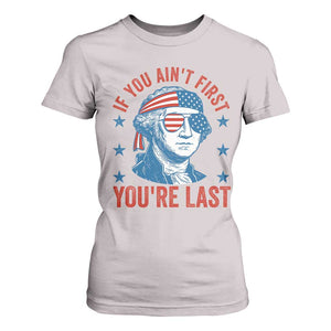 Funny 4th Of July T Shirt For Women George Washington Stay Strapped Or Get Clapped TS10 Ice Gray Print Your Wear