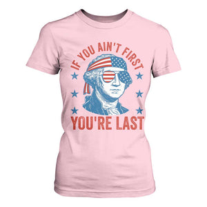 Funny 4th Of July T Shirt For Women George Washington Stay Strapped Or Get Clapped TS10 Light Pink Print Your Wear