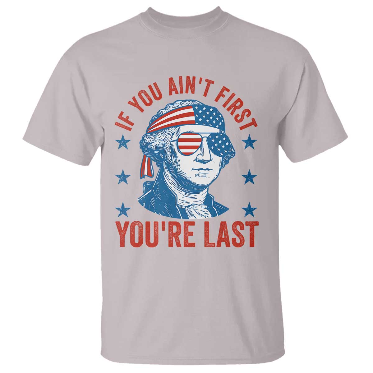 Funny 4th Of July T Shirt George Washington Stay Strapped Or Get Clapped TS10 Ice Gray Print Your Wear