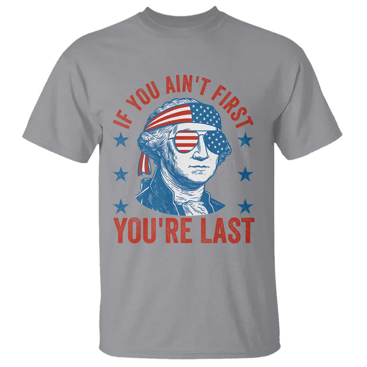 Funny 4th Of July T Shirt George Washington Stay Strapped Or Get Clapped TS10 Sport Gray Print Your Wear