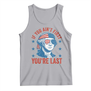 Funny 4th Of July Tank Top George Washington Stay Strapped Or Get Clapped TS10 Athletic Heather Print Your Wear