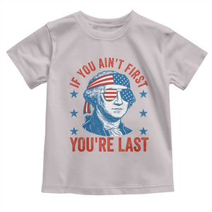 Funny 4th Of July Toddler T Shirt George Washington Stay Strapped Or Get Clapped TS10 Ice Gray Print Your Wear