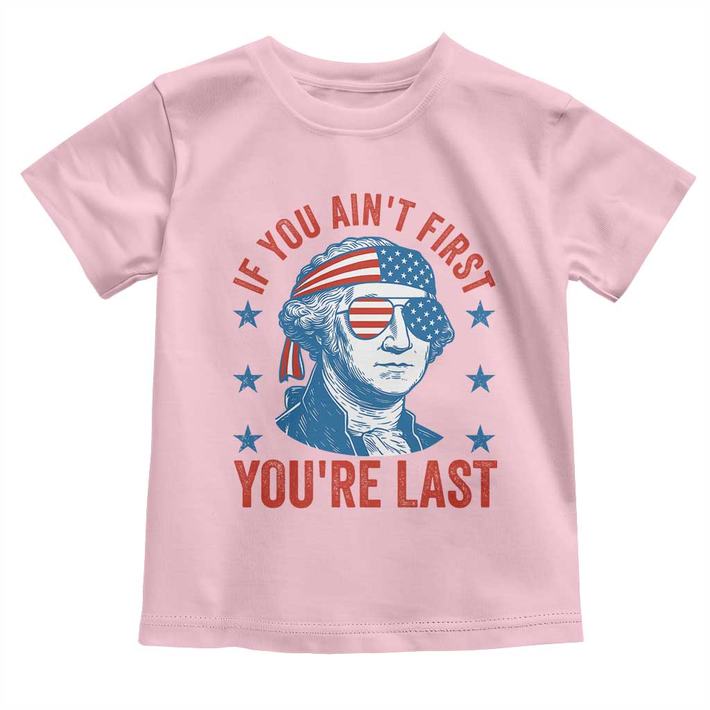 Funny 4th Of July Toddler T Shirt George Washington Stay Strapped Or Get Clapped TS10 Light Pink Print Your Wear