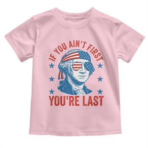Funny 4th Of July Toddler T Shirt George Washington Stay Strapped Or Get Clapped TS10 Light Pink Print Your Wear