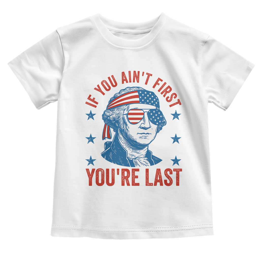 Funny 4th Of July Toddler T Shirt George Washington Stay Strapped Or Get Clapped TS10 White Print Your Wear