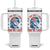 Funny 4th Of July Tumbler With Handle George Washington Stay Strapped Or Get Clapped TS10 One Size: 40 oz White Print Your Wear
