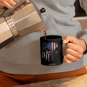 Funny 4th Of July Vintage American Flag Skull Skeleton Coffee Mug TS11 Print Your Wear