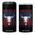 Funny 4th Of July Western 4 in 1 Can Cooler Tumbler America EST 1776 Long Horn Skull TS11 One Size: 16 oz Black Print Your Wear