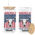 Funny 4th Of July Western Glass Can America EST 1776 Long Horn Skull TS11 Black Print Your Wear