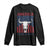 Funny 4th Of July Western Long Sleeve Shirt America EST 1776 Long Horn Skull TS11 Black Print Your Wear