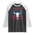 Funny 4th Of July Western Raglan Shirt America EST 1776 Long Horn Skull TS11 Black White Print Your Wear