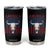 Funny 4th Of July Western Tumbler Cup America EST 1776 Long Horn Skull TS11 Black Print Your Wear