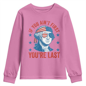 Funny 4th Of July Youth Sweatshirt George Washington Stay Strapped Or Get Clapped TS10 Azalea Print Your Wear