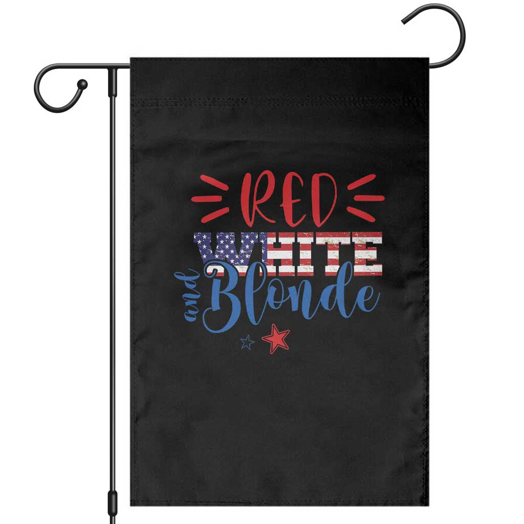 Funny 4th Of july Red White And Blonde Garden Flag Patriotic American Flag TS11 Black Print Your Wear