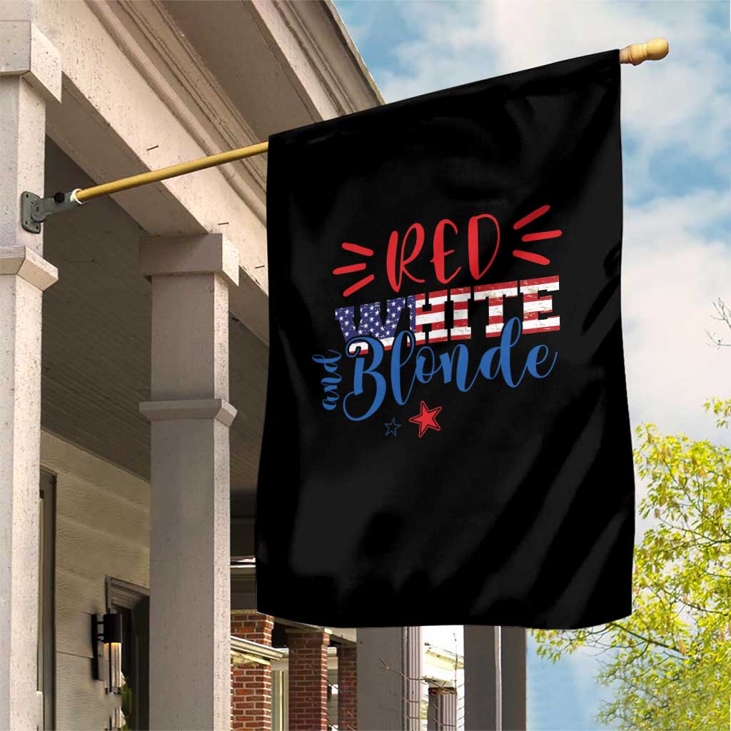 Funny 4th Of july Red White And Blonde Garden Flag Patriotic American Flag TS11 Print Your Wear
