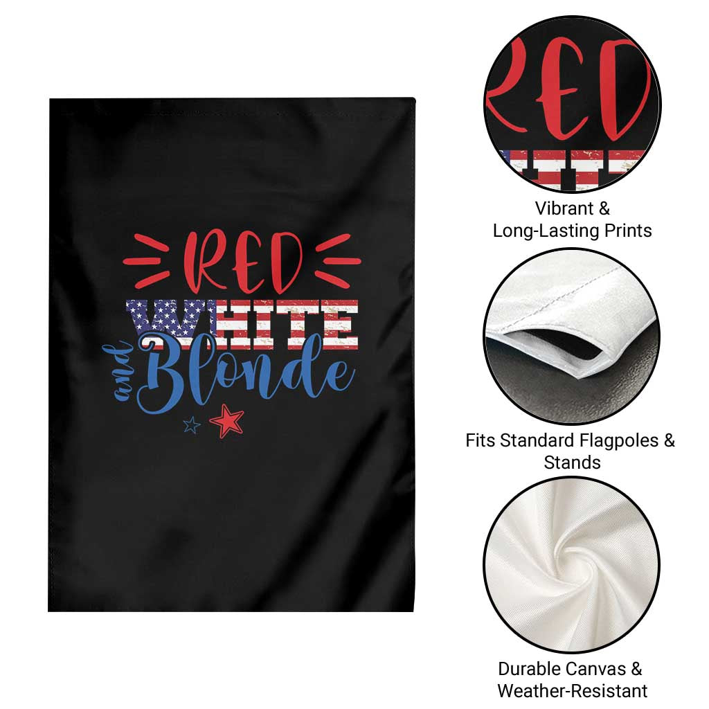 Funny 4th Of july Red White And Blonde Garden Flag Patriotic American Flag TS11 Print Your Wear