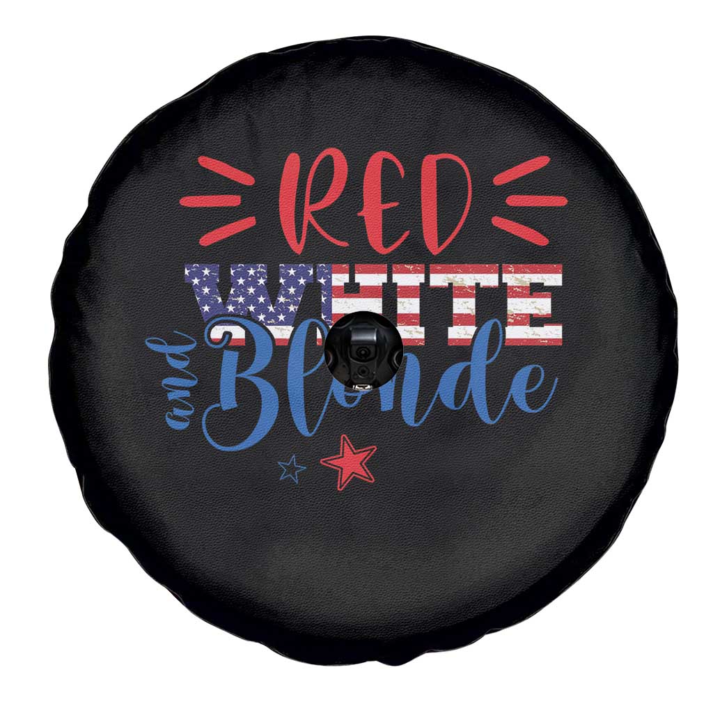 Funny 4th Of july Red White And Blonde Spare Tire Cover Patriotic American Flag TS11 Print Your Wear
