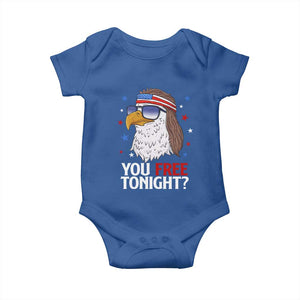 Funny 4th of July Baby Onesie Patriotic Bald Eagle You Free Tonight TS10 Royal Blue Print Your Wear