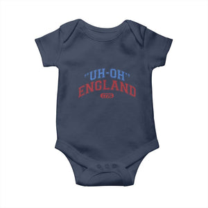 Funny 4th of July Baby Onesie Uh Oh England 1776 TS10 Navy Print Your Wear