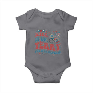 Funny 4th of July Back It Up Terry Put It In Reverse Baby Onesie TS10 Charcoal Print Your Wear