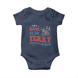 Funny 4th of July Back It Up Terry Put It In Reverse Baby Onesie TS10 Navy Print Your Wear