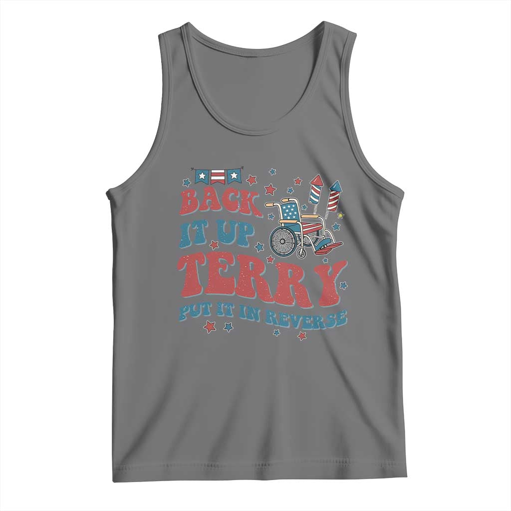 Funny 4th of July Back It Up Terry Put It In Reverse Tank Top TS10 Black Heather Print Your Wear